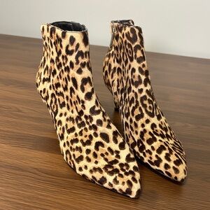 Sam Edelman Leopard Print‎ Cow Hair Ankle Boots Sz 6.5